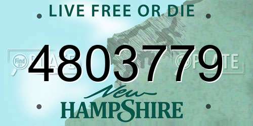 4803779 New Hampshire License Plate