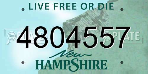 4804557 New Hampshire License Plate