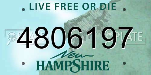 4806197 New Hampshire License Plate