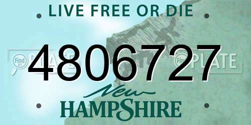 4806727 New Hampshire License Plate