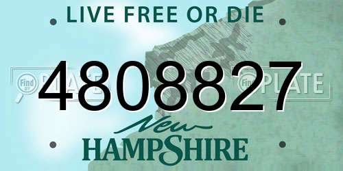 4808827 New Hampshire License Plate