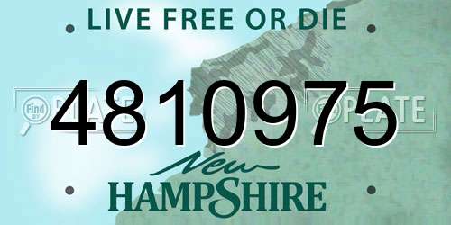 4810975 New Hampshire License Plate
