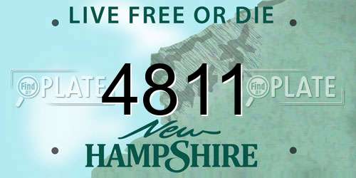 4811 New Hampshire License Plate