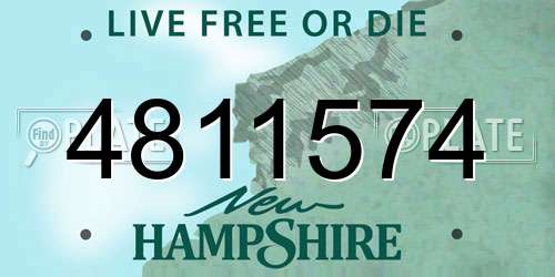 4811574 New Hampshire License Plate