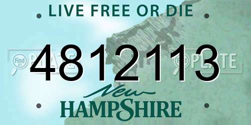 4812113 New Hampshire License Plate