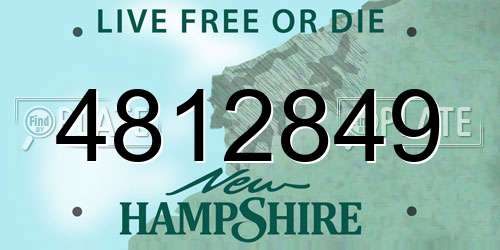 4812849 New Hampshire License Plate