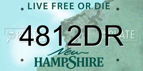 4812DR New Hampshire License Plate