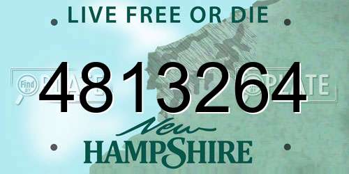 4813264 New Hampshire License Plate
