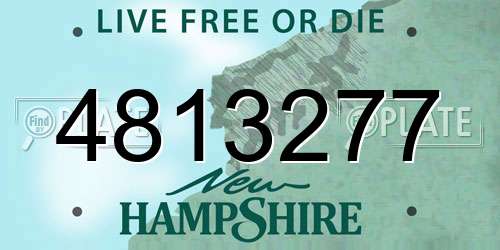 4813277 New Hampshire License Plate