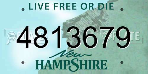 4813679 New Hampshire License Plate
