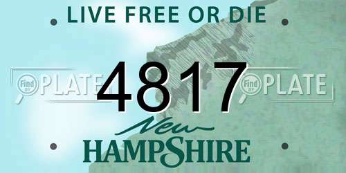 4817 New Hampshire License Plate