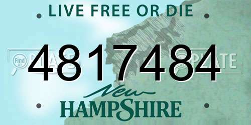 4817484 New Hampshire License Plate