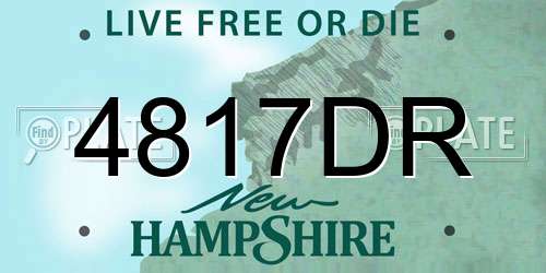 4817DR New Hampshire License Plate