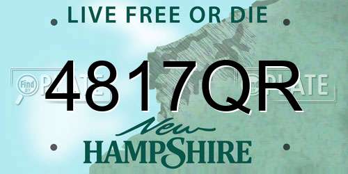 4817QR New Hampshire License Plate
