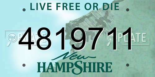 4819711 New Hampshire License Plate
