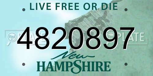 4820897 New Hampshire License Plate