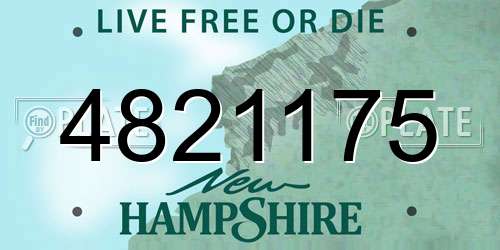 4821175 New Hampshire License Plate
