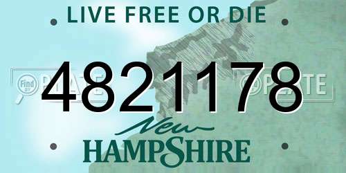 4821178 New Hampshire License Plate