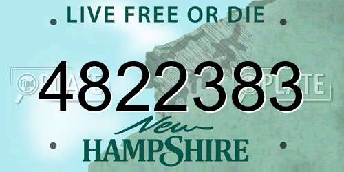 4822383 New Hampshire License Plate