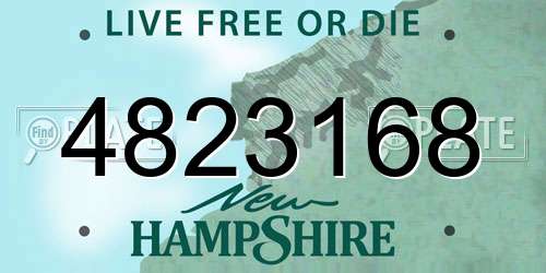 4823168 New Hampshire License Plate