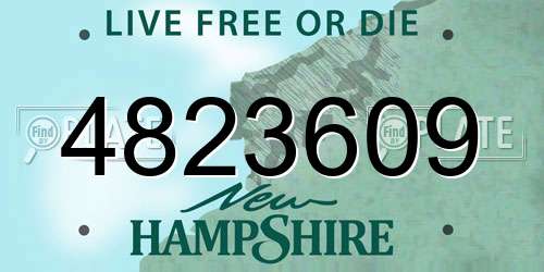 4823609 New Hampshire License Plate