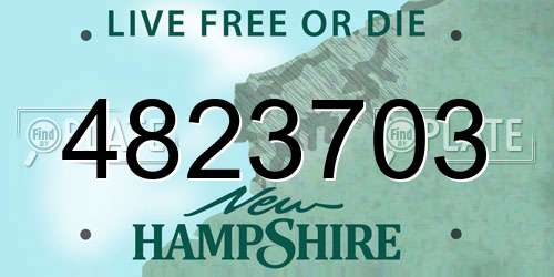 4823703 New Hampshire License Plate