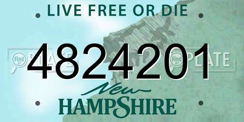 4824201 New Hampshire License Plate