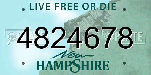 4824678 New Hampshire License Plate