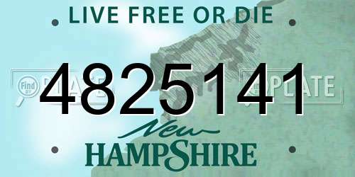 4825141 New Hampshire License Plate