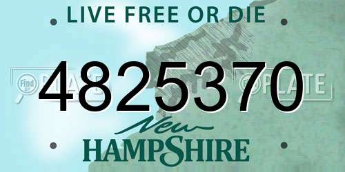 4825370 New Hampshire License Plate