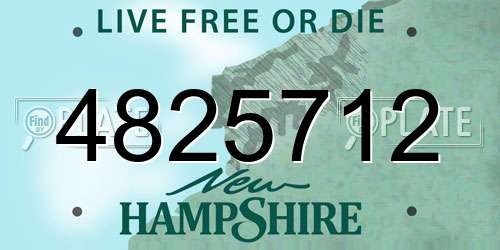4825712 New Hampshire License Plate