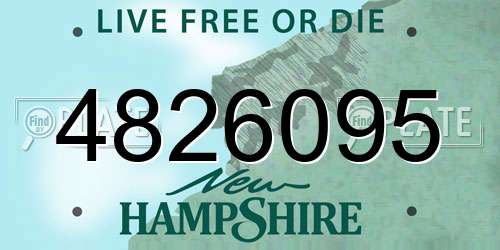 4826095 New Hampshire License Plate