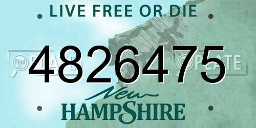 4826475 New Hampshire License Plate