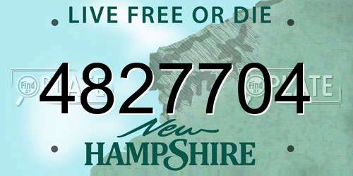4827704 New Hampshire License Plate