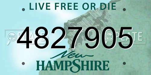 4827905 New Hampshire License Plate