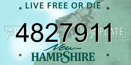 4827911 New Hampshire License Plate
