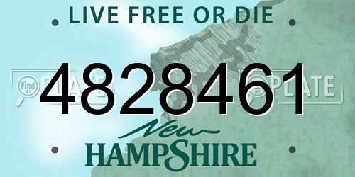 4828461 New Hampshire License Plate