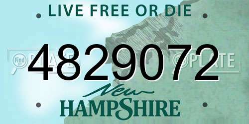 4829072 New Hampshire License Plate