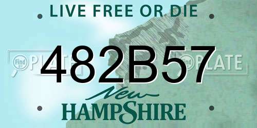 482B57 New Hampshire License Plate