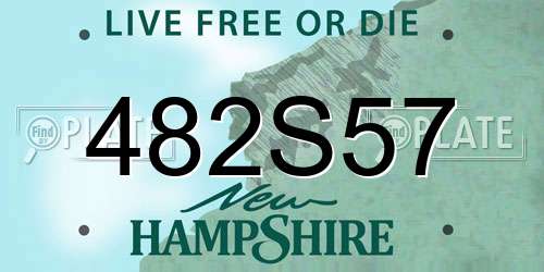 482S57 New Hampshire License Plate