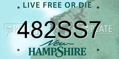 482SS7 New Hampshire License Plate