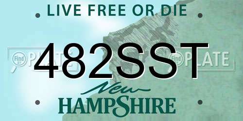 482SST New Hampshire License Plate