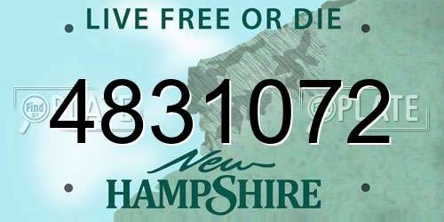 4831072 New Hampshire License Plate