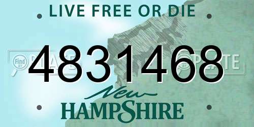 4831468 New Hampshire License Plate