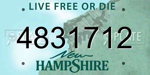 4831712 New Hampshire License Plate