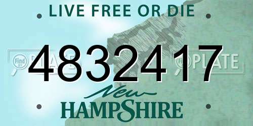 4832417 New Hampshire License Plate