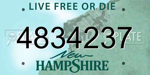 4834237 New Hampshire License Plate