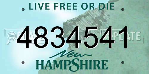 4834541 New Hampshire License Plate