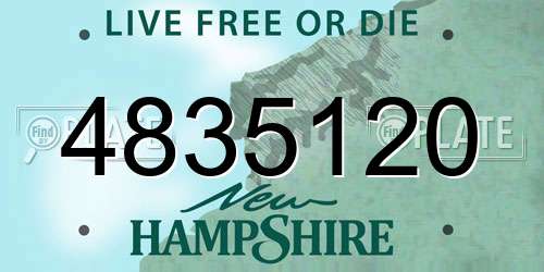 4835120 New Hampshire License Plate
