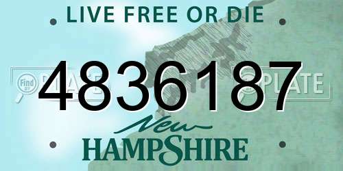 4836187 New Hampshire License Plate